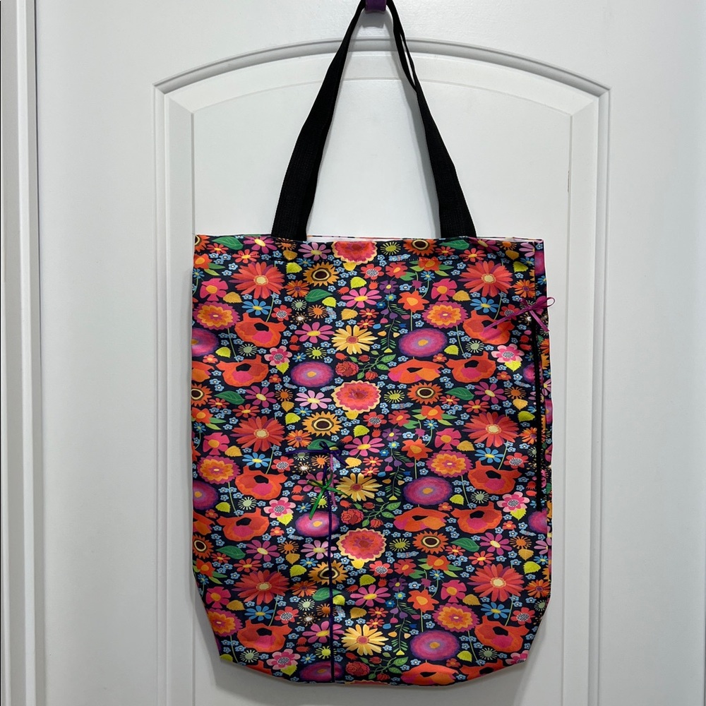 Handmade Multi Colored Floral Tote Bag